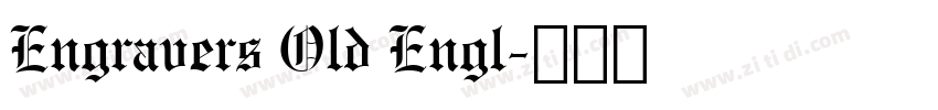 Engravers Old Engl字体转换